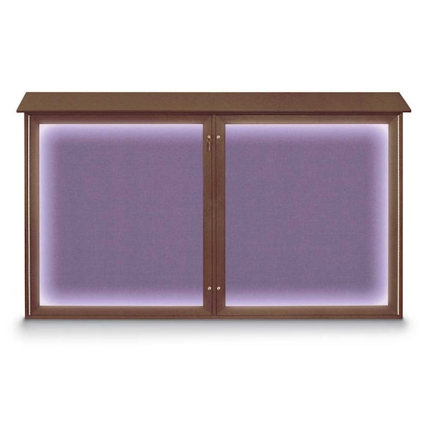 Sliding Door Wood Corkboard, 72"x36", Waln, UV9005OCS-WALNUT-CORK